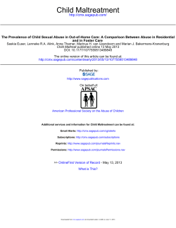Child Maltreatment - LeidenAttachmentResearchProgram.eu