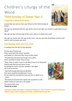 Children 3 Easter A 2017 Children Sheet