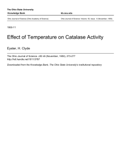 Effect of Temperature on Catalase Activity