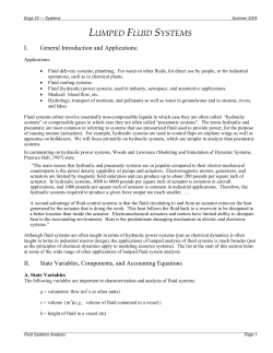 LUMPED FLUID SYSTEMS