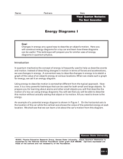 Energy Diagrams I - Kansas State University