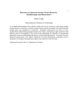 Relevance of Advanced Nuclear Fusion Research: Breakthroughs