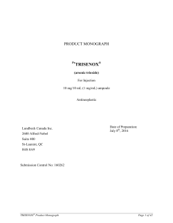 Product Monograph