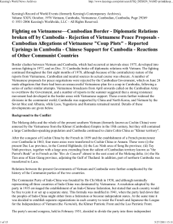 Keesing`s World News Archives