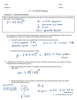 8.1 &ndash; 8.3 Word Problems