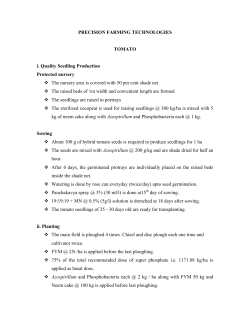 PRECISION FARMING TECHNOLOGIES TOMATO i. Quality