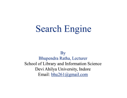 Search Engine - Library and Information Science