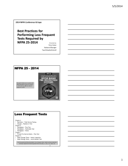 Best Practices for Performing Less Frequent Tests Required
