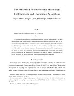 3-D PSF Fitting for Fluorescence Microscopy