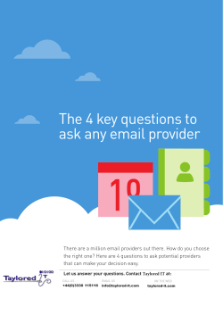 The 4 key questions to ask any email provider