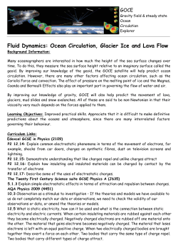 Fluid Dynamics: Ocean Circulation, Glacier Ice and Lava Flow