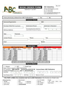 BOOK ORDER FORM