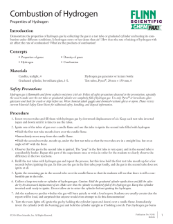 Combustion of Hydrogen