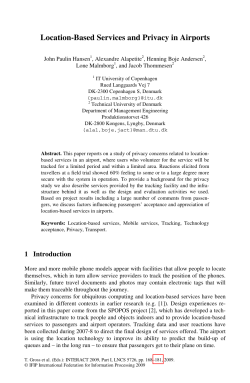 Location-Based Services and Privacy in Airports