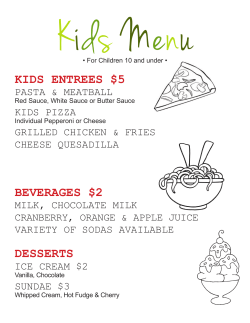 Check out our Kids Menu!