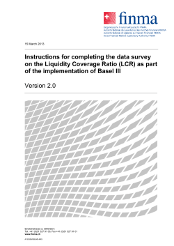 Instructions for completing the data survey on the Liquidity