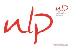 Community Plan 2013 - 2018 Single Outcome Agreement