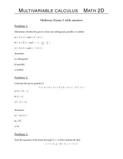 Midterm I (with answers)