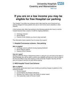 If you are on a low income you may be eligible for free Hospital car