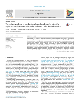 The seductive allure is a reductive allure: People prefer scientific