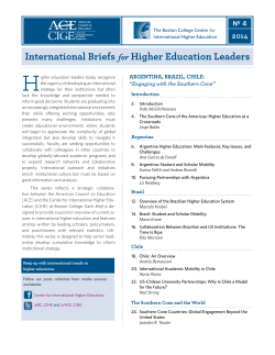 ARGENTINA, BRAZIL, CHILE - American Council on Education