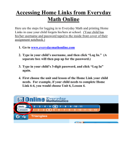 Accessing Home Links from Everyday Math Online