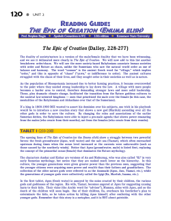 The Epic of Creation