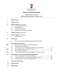 September 15, 2015 Agenda - SDSU NewsCenter