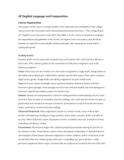 AP Language Curriculum Submission