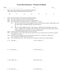 Lewis Dot Structures - Practice Problems