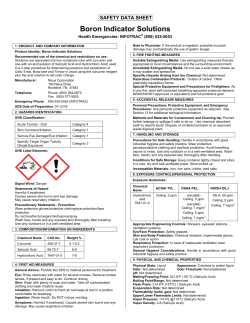 Boron Indicator Solutions