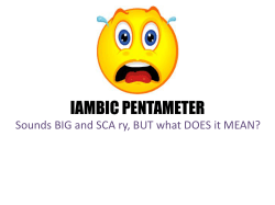 iambic pentameter