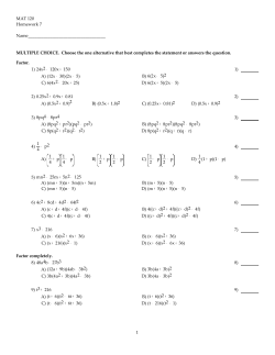 MAT 120 Homework 7