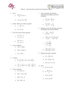 ( ) ( )= ( ( ) ( ) 5x +3 ( ) ( ( ) ( ( )