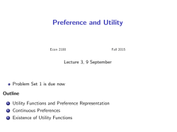 Preference and Utility