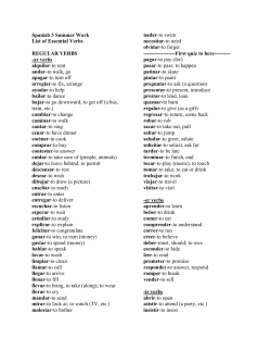 Spanish3VerbList - Bexley City Schools