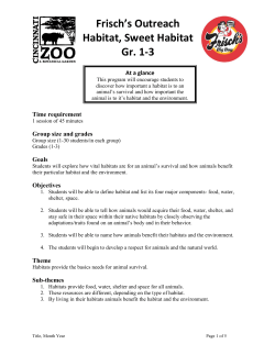 Frisch`s Outreach Habitat, Sweet Habitat Gr. 1-3