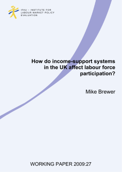 How do income-support system in the UK affect labour force