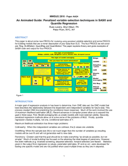 An Animated Guide: Penalized variable selection techniques in SAS
