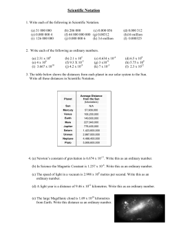 Scientific Notation 1 - Hillhead High School