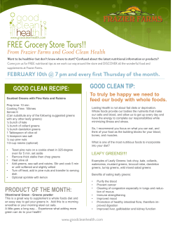 FREE Grocery Store Tours!!