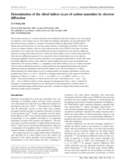 Determination of the chiral indices (n,m) of carbon