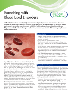 Exercising with Blood Lipid Disorders