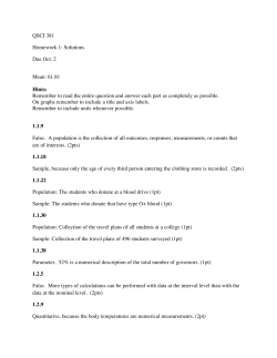 Homework 1 Solutions