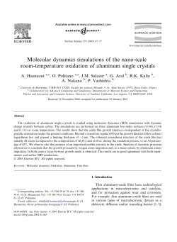 Molecular dynamics simulations of the nano