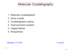 Molecular Crystallography