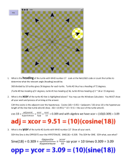 Sine(18) = 0.309 = = so ycor = 10 times 0.309 = 3.09