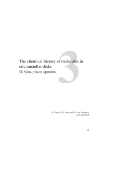 The chemical history of molecules in circumstellar disks II: Gas