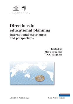 Directions in educational planning - UNESDOC