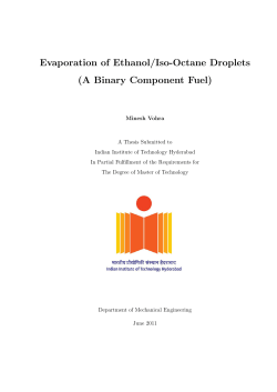 Evaporation of Ethanol/Iso-Octane Droplets (A Binary Component